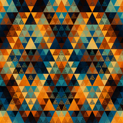 Aufkleber - Seamless pattern of a triangles.. Aztec geometric ornament. Vector illustration. Seamless pattern.
