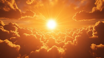 Wall Mural - Dramatic Solar Eclipse with Sunbeams Piercing through Clouds