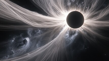 Wall Mural - Breathtaking Solar Eclipse Captured Through Telescope in Space