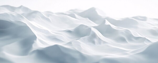Aufkleber - White wavy landscape creating abstract background
