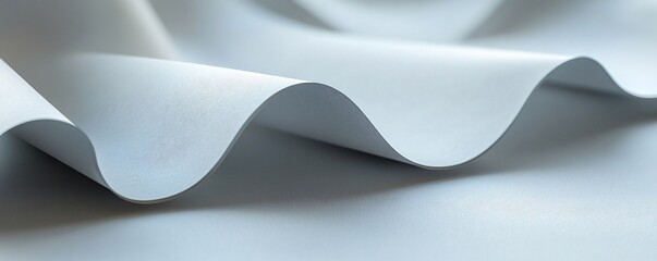Aufkleber - White wavy surface creating an abstract pattern