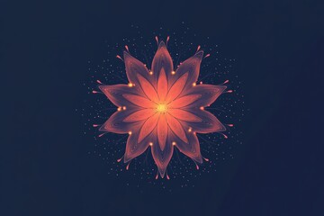 Aufkleber - Vibrant virus illustration featuring a unique floral design with bold colors and detailed structures on a dark background. Generative AI