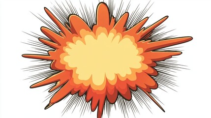 Wall Mural - Vibrant Cartoon Explosion Graphic for Dynamic Background Use