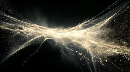 Poster - minimalist abstract fractal depicting a complex data web and energy flow showcasing the dynamic dist