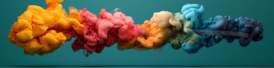 Poster - Vibrant Fluid Spectrum A Captivating Depicting the Visualization of Frequencies and Producing Different Sounds