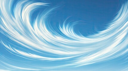 Wall Mural - a dramatic composition of white clouds against a vivid blue sky, ideal for inspirational themes.