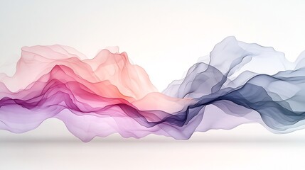 Poster - Ethereal Abstract Landscape of Fluid Organic Motifs and Mesmerizing Pastel Hued Patterns