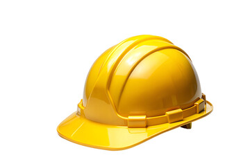 bright yellow construction hard hat for safety on job sites isolated on transparent or white background png