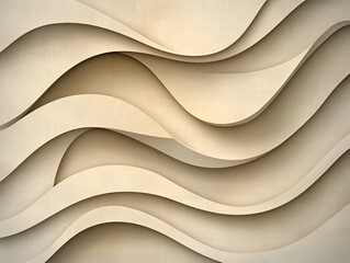 Poster - Relaxing abstract texture showcasing curving organic shapes in a soothing neutral color palette with a minimalist contemporary style soft focused and impressionistic in appearance