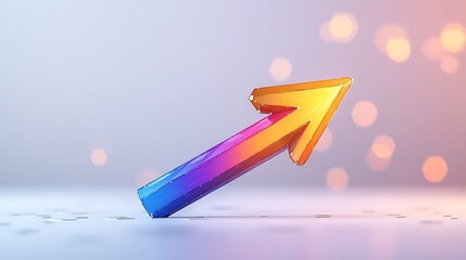 Poster - vibrant upward arrow financial diagram showcasing prosperous economic climate crisp digital of a min