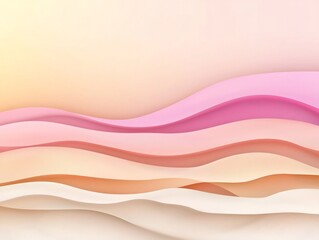 Poster - Soft pastel gradient background with a seamless transition from pink to beige tones featuring a delicate textured noise effect in a minimalist modern and elegant style
