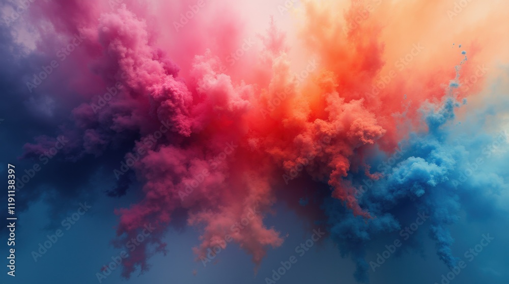 Color Powder Splatter Color powder splash rainbow background paint holi smoke colour . Powder ...