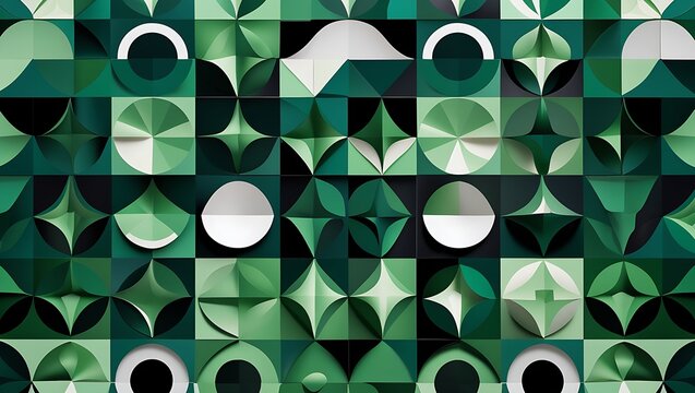 Modern Geometric Nature Background, ai generative