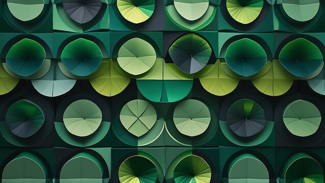 Modern Geometric Nature Background, ai generative