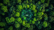 © Warisa - ESG icon concept, environment society and governance, energy of natural gas sustainable and ethical business on network connection on green background.