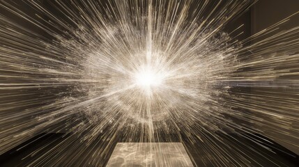 Poster - Light streaks converging into a glowing white center, symbolizing unity.