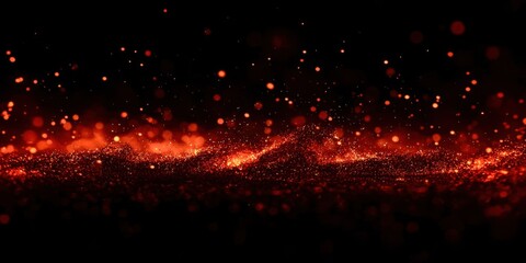 Poster - Black background with red sparks