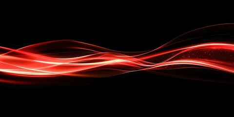 Poster - Red wave with a black background