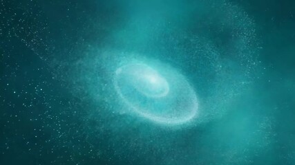 Wall Mural - Abstract comet flying through a starry sky in outer space, with glowing blue and white tail.