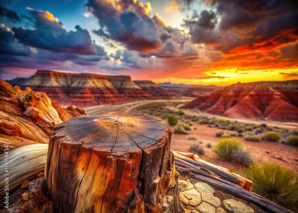 Vintage Petrified Wood Texture Double Exposure Background Aged Color