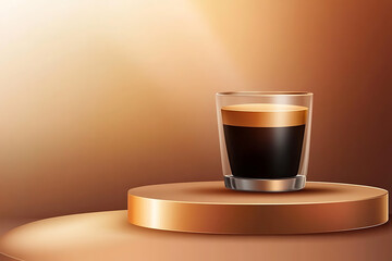 Poster - Espresso in a Glass Cup - Exquisite Coffee Presentation