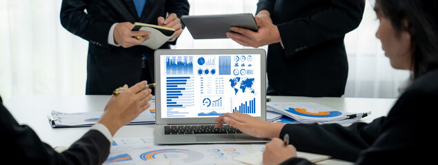Poster - business data dashboard provide brisk business intelligence analytic for marketing strategy planning