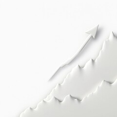 Poster - minimalist white backdrop with ascending financial graph and directional arrow portraying a prospero