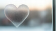 © Alexandra Adele - Heart shape formed by condensation on window during cold winter morning