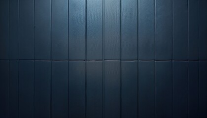 Poster - Dark blue tile texture creates modern interior wall decor. Geometric pattern in dark shades of blue generates sophisticated backdrop. Material suitable for various spaces like bathrooms kitchens even