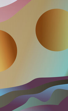 Abstract geometric background with gradient circles. Modern design template.