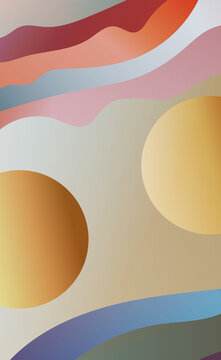 Abstract geometric background with gradient circles. Modern design template.