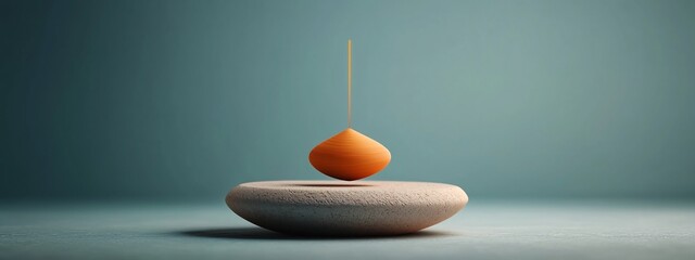 Poster - Minimalist 3D rendered animation showcasing a pendulum oscillating at various frequencies creating a mesmerizing and serene visual experience