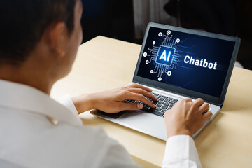Fototapete - generative ai virtual assistant tools for prompt engineer and user for ease of engage artificial int