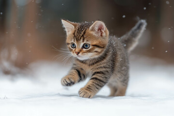 Sticker - Kitten In Winter