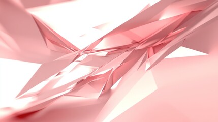 Poster - Abstract pink geometric shapes, bright background, digital art, website design