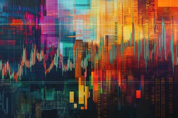 Poster - Abstract Stock Market Data Visualization