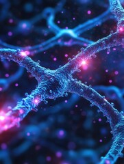 Aufkleber - Viruses invading healthy cells and the intricate structure of the cellular environment in a dynamic and complex interaction. Generative AI