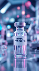Aufkleber - HMPV virus vaccine vial in sterile laboratory setting Medical research and development concept