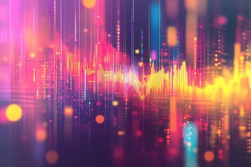 Poster - Abstract digital wave data visualization