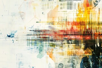 Poster - Abstract financial data visualization