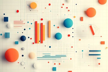 Poster - abstract 3d shapes and geometric design