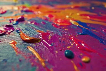 Poster - Vibrant abstract paint texture