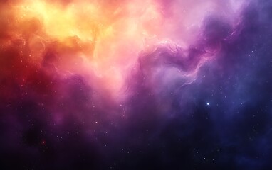 Wall Mural - vibrant nebula with swirling colors and stars. (1)