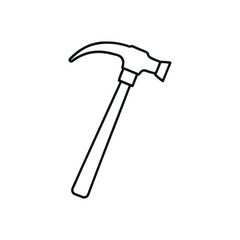 Poster - hammer and nails icon. Modern Hammer Icon, Minimalist Style for Websites and Apps