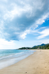 Wall Mural -  Lhoknga coastline, sea view at Lampuuk beach in Aceh, Indonesia. popular for surfing waves and surfers