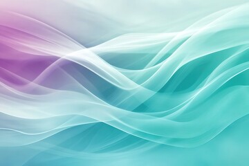 Poster - abstract flowing pastel waves background