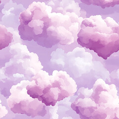 Poster - Purple and pink fluffy cloud texture with soft gradients