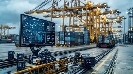 Aufkleber - Efficient cargo tracking solutions utilizing gps technology at shipping ports for enhanced logistics management