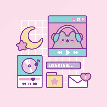 Pusheen Gaming Loading
