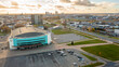 © Sandis - Aerial photo from drone to the modern district of Skanste in Riga. The Skanste district is also home to the large Arena Riga. Riga, Latvia (Series)